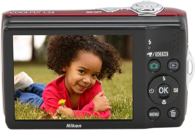Alt view image 4 of 8 - Nikon COOLPIX L24 Red 14.0 MP 3.6X Optical Zoom Digital Camera