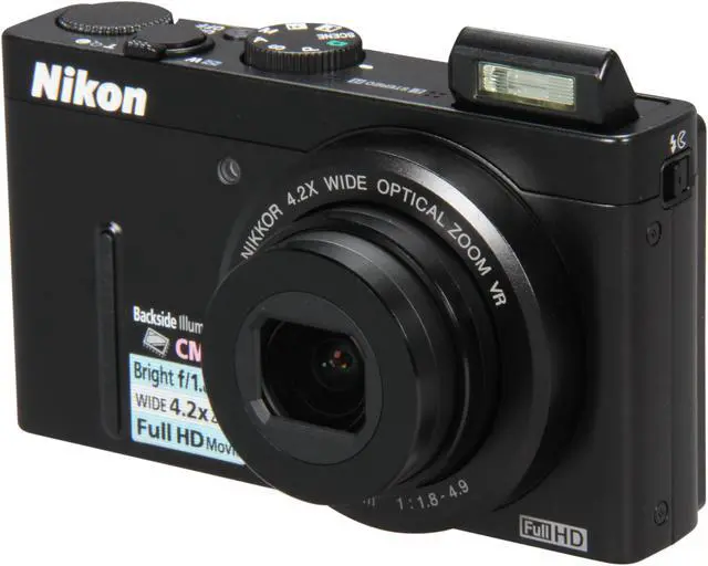 Main image of Nikon COOLPIX P300 Black 12.2 MP 4.2X Optical Zoom 24mm Wide Angle Digital Camera