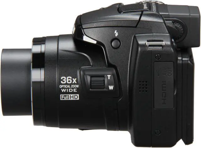 Alt view image 3 of 10 - Nikon COOLPIX P500 Black 12.1 MP 36X Optical Zoom Wide Angle Digital Camera