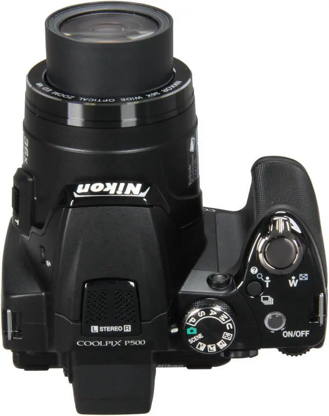Alt view image 7 of 10 - Nikon COOLPIX P500 Black 12.1 MP 36X Optical Zoom Wide Angle Digital Camera