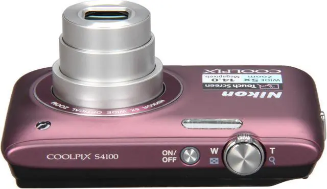 Alt view image 6 of 8 - Nikon COOLPIX S4100 Plum 14.0 MP 5X Optical Zoom 26mm Wide Angle Digital Camera