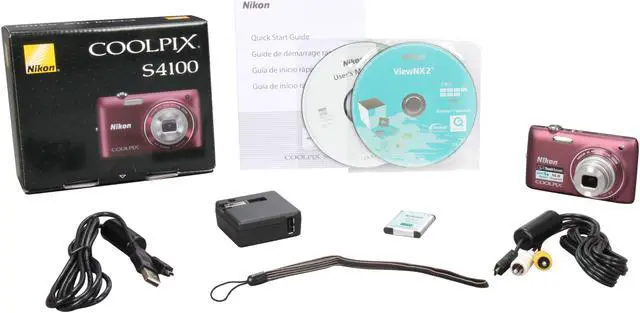 Alt view image 8 of 8 - Nikon COOLPIX S4100 Plum 14.0 MP 5X Optical Zoom 26mm Wide Angle Digital Camera
