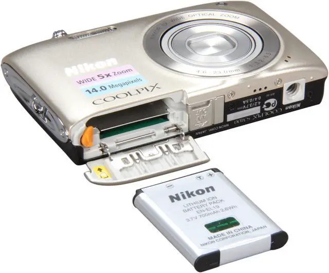 Alt view image 7 of 8 - Nikon COOLPIX S3100 Silver 14.0 MP 5X Optical Zoom Digital Camera