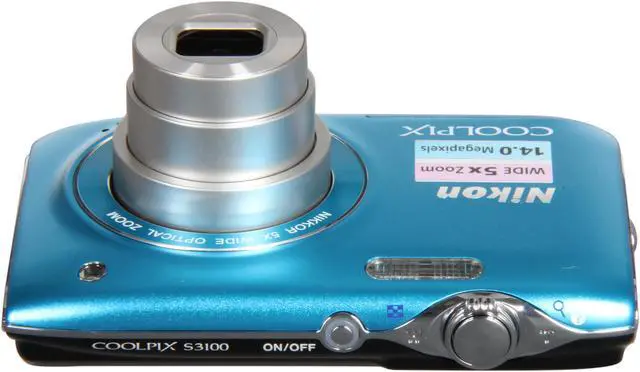Alt view image 6 of 8 - Nikon COOLPIX S3100 Blue 14.0 MP 5X Optical Zoom Digital Camera