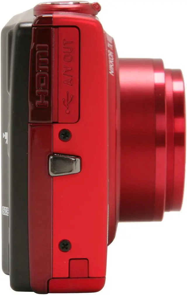 Alt view image 3 of 8 - Nikon COOLPIX S6100 Red 16.0 MP 7X Optical Zoom 28mm Wide Angle Digital Camera