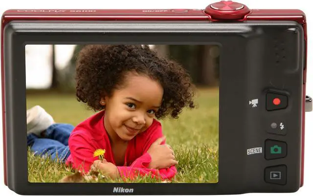 Alt view image 4 of 8 - Nikon COOLPIX S6100 Red 16.0 MP 7X Optical Zoom 28mm Wide Angle Digital Camera