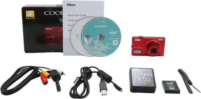 Alt view image 8 of 8 - Nikon COOLPIX S6100 Red 16.0 MP 7X Optical Zoom 28mm Wide Angle Digital Camera