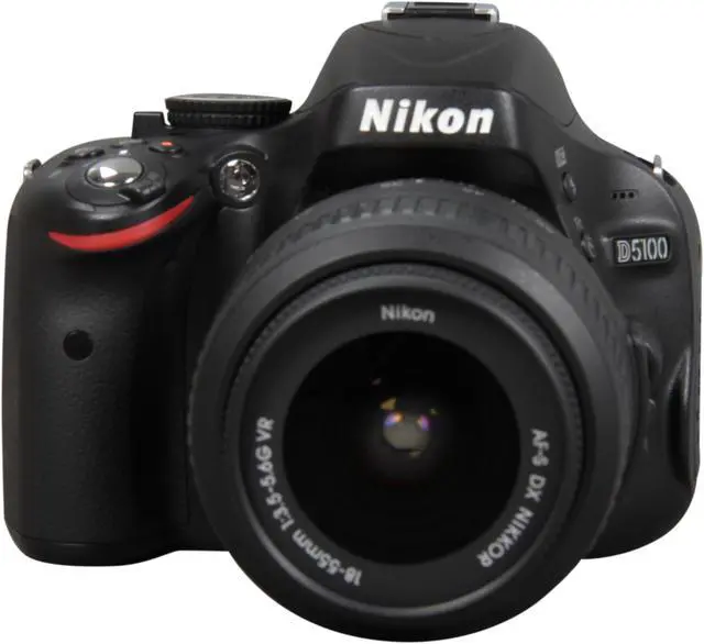 Alt view image 2 of 12 - Nikon D5100 Black 16.2 MP DSLR Camera w/AF-S 18-55mm VR Lens