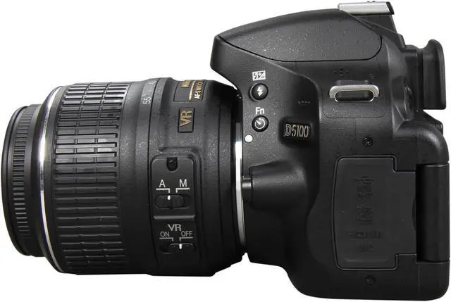 Alt view image 5 of 12 - Nikon D5100 Black 16.2 MP DSLR Camera w/AF-S 18-55mm VR Lens
