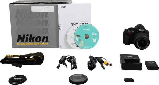 Alt view image 12 of 12 - Nikon D5100 Black 16.2 MP DSLR Camera w/AF-S 18-55mm VR Lens