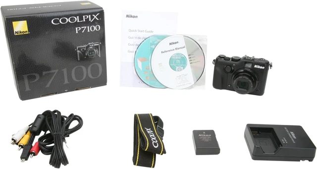 Alt view image 9 of 9 - Nikon Coolpix P7100 Black 10.1 MP 7.1X Optical Zoom 28mm Wide Angle Digital Camera