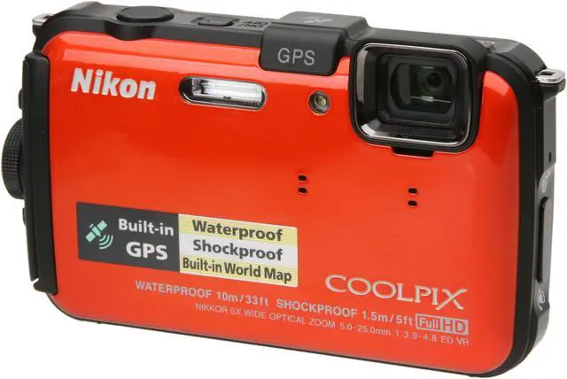 Main image of Nikon COOLPIX AW100 26293 Orange 16 MP 3.0" 460K Action Camera