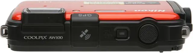 Alt view image 5 of 7 - Nikon COOLPIX AW100 26293 Orange 16 MP 3.0" 460K Action Camera