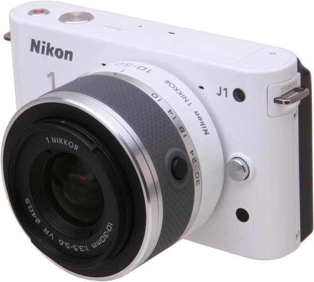 Nikon 1 J1 White 10.1MP HD Digital Camera System with 10-30mm VR 1