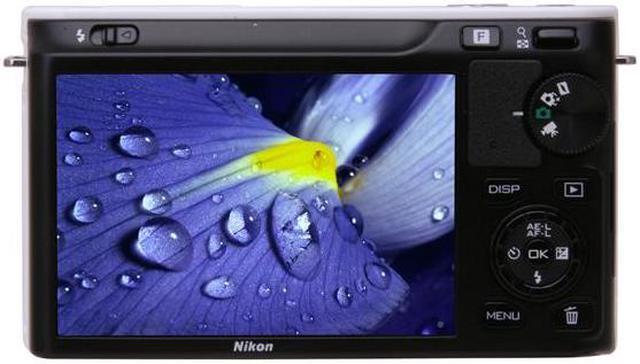 Alt view image 4 of 8 - Nikon 1 J1 White 10.1MP HD Digital Camera System with 10-30mm VR 1 NIKKOR Lens
