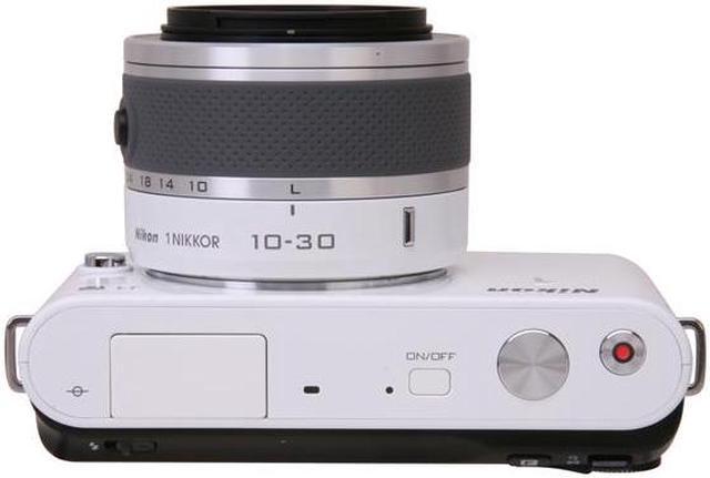 Alt view image 6 of 8 - Nikon 1 J1 White 10.1MP HD Digital Camera System with 10-30mm VR 1 NIKKOR Lens