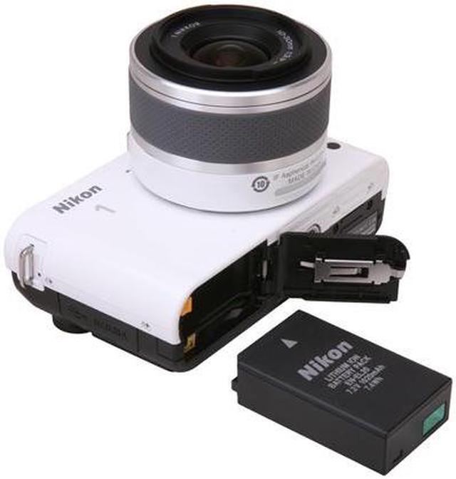 Alt view image 7 of 8 - Nikon 1 J1 White 10.1MP HD Digital Camera System with 10-30mm VR 1 NIKKOR Lens