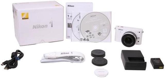 Alt view image 8 of 8 - Nikon 1 J1 White 10.1MP HD Digital Camera System with 10-30mm VR 1 NIKKOR Lens