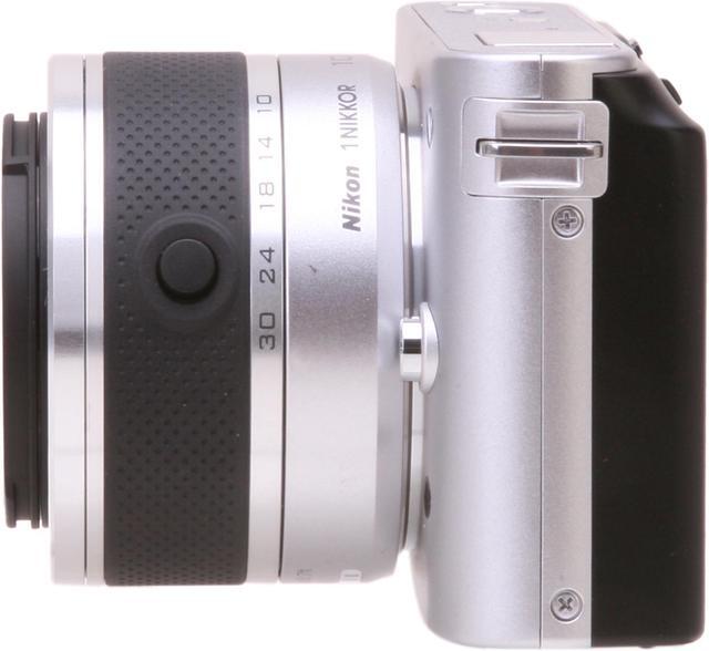 Alt view image 5 of 8 - Nikon 1 J1 Silver 10.1MP HD Digital Camera System with 10-30mm VR 1 NIKKOR Lens