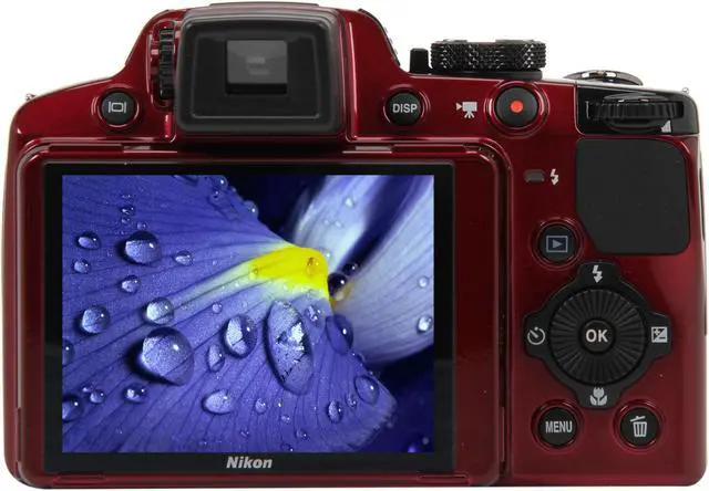 Alt view image 4 of 10 - Nikon Coolpix P510 Red 16.1 MP 42X Optical Zoom 24mm Wide Angle Digital Camera                                                                                      HDTV Output
