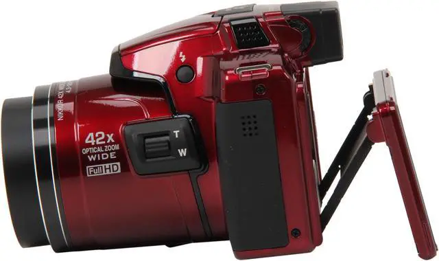 Alt view image 7 of 10 - Nikon Coolpix P510 Red 16.1 MP 42X Optical Zoom 24mm Wide Angle Digital Camera                                                                                      HDTV Output