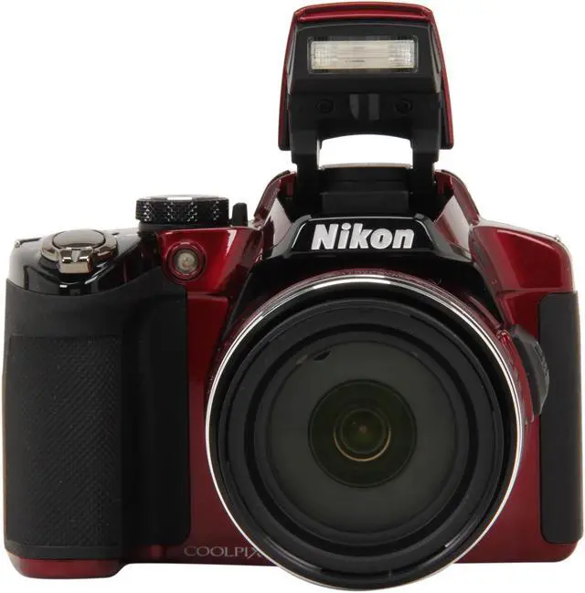 Alt view image 8 of 10 - Nikon Coolpix P510 Red 16.1 MP 42X Optical Zoom 24mm Wide Angle Digital Camera                                                                                      HDTV Output