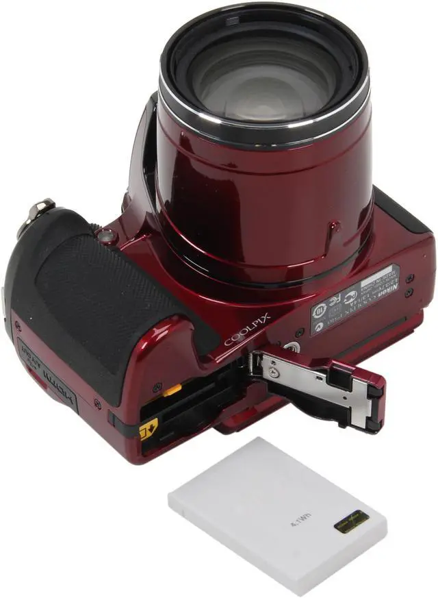 Alt view image 9 of 10 - Nikon Coolpix P510 Red 16.1 MP 42X Optical Zoom 24mm Wide Angle Digital Camera                                                                                      HDTV Output