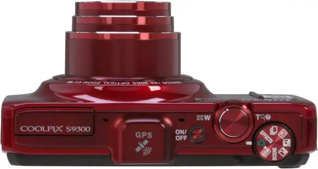 Alt view image 6 of 9 - Nikon Coolpix S9300 Red 16 MP 18X Optical Zoom 25mm Wide Angle Digital Camera                                                                                      HDTV Output