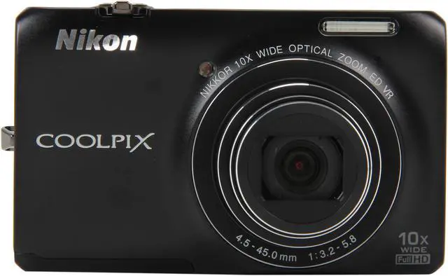 Alt view image 2 of 8 - Nikon Coolpix S6300 Black 16MP 10X Optical Zoom 25mm Wide Angle Digital Camera HDTV Output