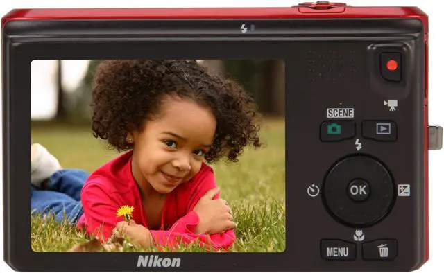 Alt view image 4 of 8 - Nikon Coolpix S6300 Red 16MP 10X Optical Zoom 25mm Wide Angle Digital Camera HDTV Output