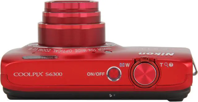 Alt view image 6 of 8 - Nikon Coolpix S6300 Red 16MP 10X Optical Zoom 25mm Wide Angle Digital Camera HDTV Output
