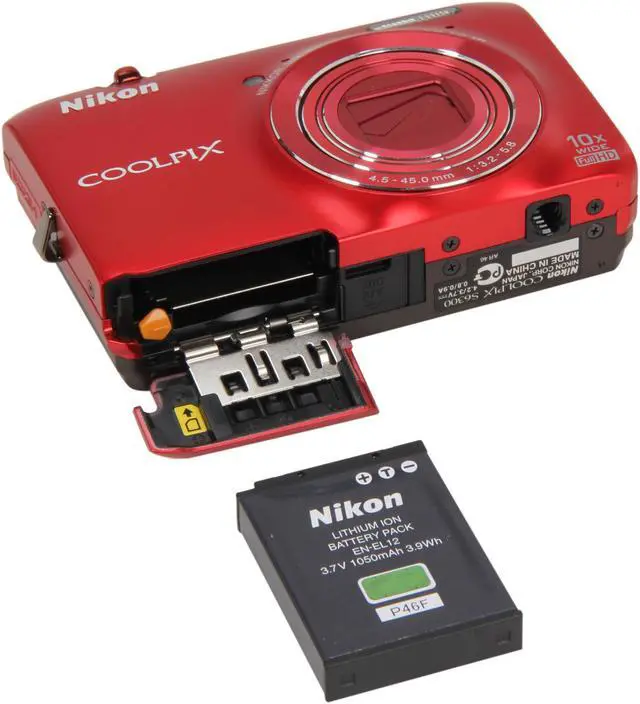 Alt view image 7 of 8 - Nikon Coolpix S6300 Red 16MP 10X Optical Zoom 25mm Wide Angle Digital Camera HDTV Output