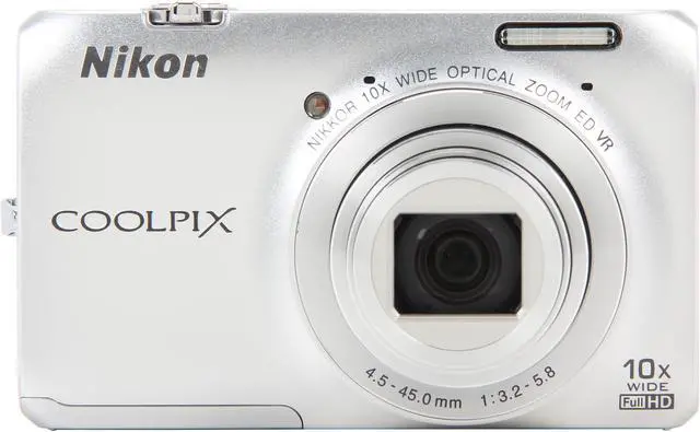 Alt view image 2 of 8 - Nikon Coolpix S6300 Silver 16MP 10X Optical Zoom 25mm Wide Angle Digital Camera HDTV Output