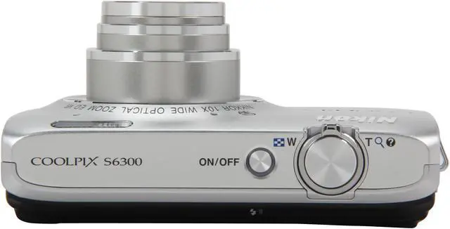 Alt view image 6 of 8 - Nikon Coolpix S6300 Silver 16MP 10X Optical Zoom 25mm Wide Angle Digital Camera HDTV Output