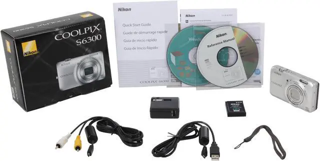 Alt view image 8 of 8 - Nikon Coolpix S6300 Silver 16MP 10X Optical Zoom 25mm Wide Angle Digital Camera HDTV Output