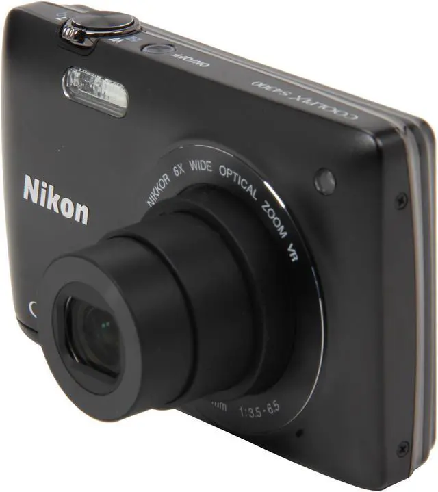 Main image of Nikon Coolpix S4300 Black 16MP 6X Optical Zoom 26mm Wide Angle Digital Camera