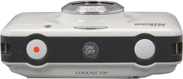 Alt view image 6 of 8 - Nikon Coolpix S30 White 10.1 MP 3X Optical Zoom Waterproof Shockproof Wide Angle Digital Camera