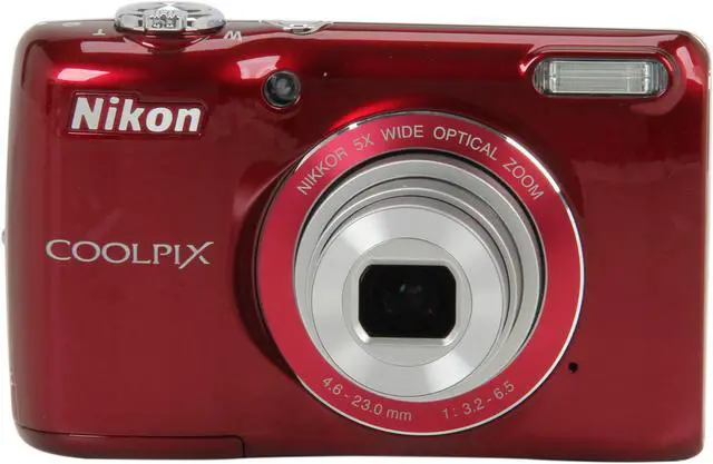 Alt view image 2 of 8 - Nikon Coolpix L26 Red 16.1 MP 5X Optical Zoom Wide Angle Digital Camera