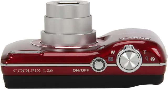 Alt view image 6 of 8 - Nikon Coolpix L26 Red 16.1 MP 5X Optical Zoom Wide Angle Digital Camera