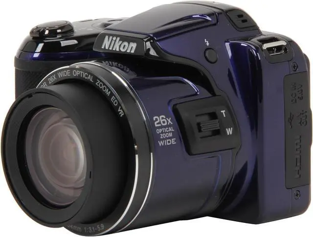 Main image of Nikon Coolpix L810 Blue 16.1 MP 26X Optical Zoom Wide Angle Digital Camera HDTV Output