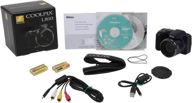 Alt view image 8 of 8 - Nikon Coolpix L810 Blue 16.1 MP 26X Optical Zoom Wide Angle Digital Camera HDTV Output