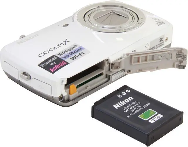 Alt view image 7 of 8 - Nikon Coolpix S800c White 16.0 MP 10X Optical Zoom 25mm Wide Angle Digital Camera HDTV Output