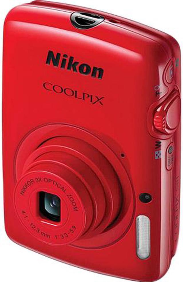 Nikon COOLPIX S01 Red 10.1 MP Digital Camera - Newegg.com