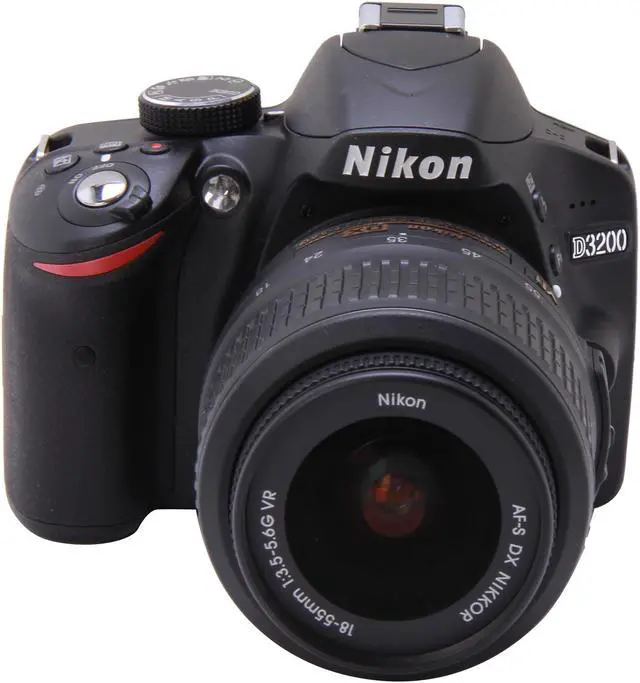 Alt view image 2 of 9 - Nikon D3200 Black 24.2 MP Digital SLR with 18-55mm f/3.5-5.6 AF-S DX VR NIKKOR Zoom Lens