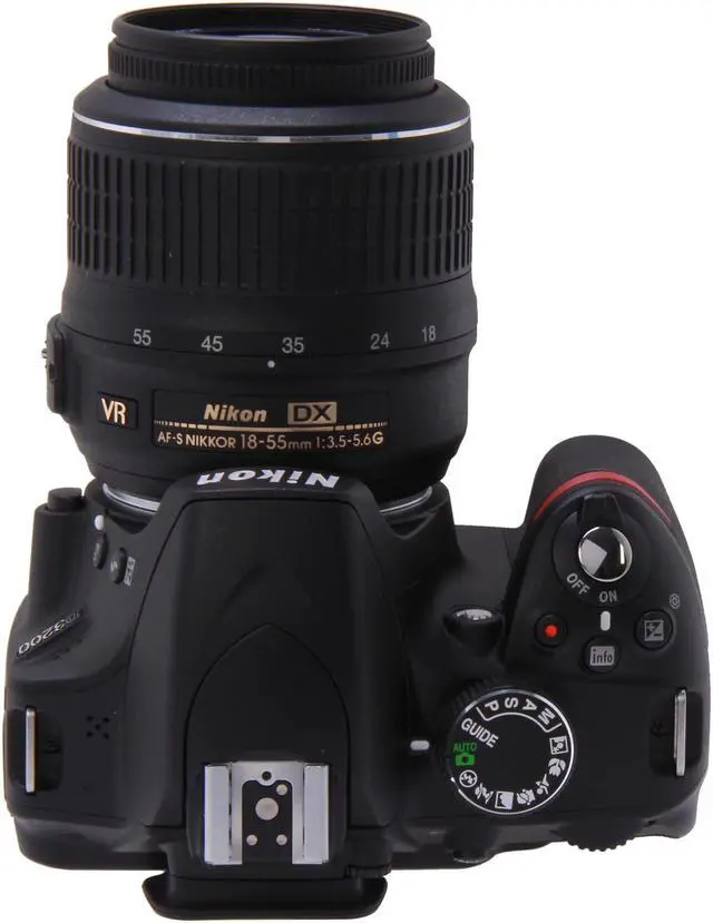 Alt view image 7 of 9 - Nikon D3200 Black 24.2 MP Digital SLR with 18-55mm f/3.5-5.6 AF-S DX VR NIKKOR Zoom Lens
