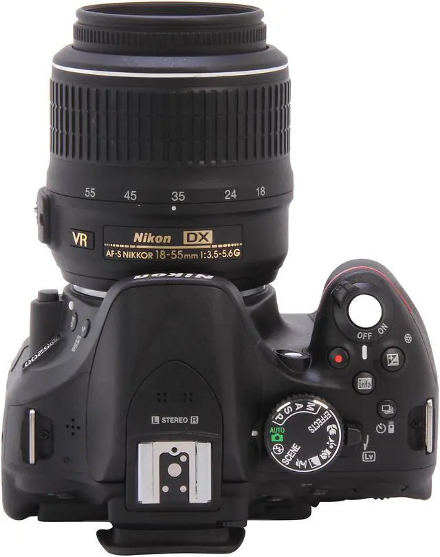 Alt view image 6 of 11 - Nikon D5200 1503 Black 24.1 MP Digital SLR Camera with 18-55mm VR Lens Kit