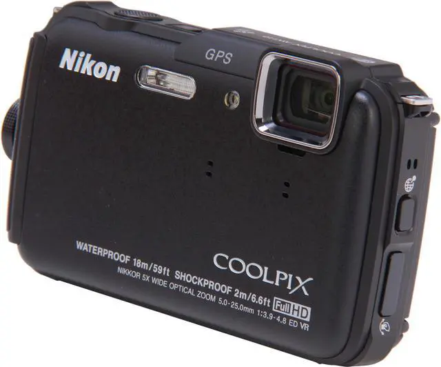 Nikon COOLPIX AW110 Black 16 MP Waterproof Shockproof 28mm Wide