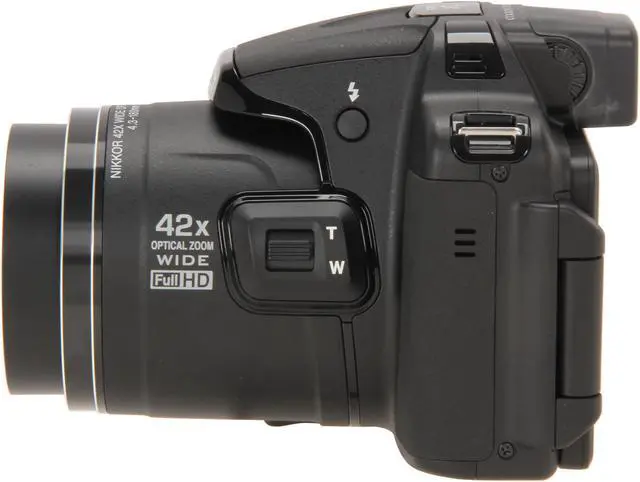 Alt view image 3 of 9 - Nikon COOLPIX P520 Black 18.1 MP 42X Optical Zoom Wide Angle Digital Camera HDTV Output