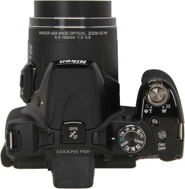 Alt view image 6 of 9 - Nikon COOLPIX P520 Black 18.1 MP 42X Optical Zoom Wide Angle Digital Camera HDTV Output
