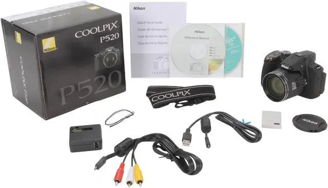 Alt view image 9 of 9 - Nikon COOLPIX P520 Black 18.1 MP 42X Optical Zoom Wide Angle Digital Camera HDTV Output